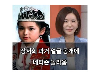 장서희 과거 얼굴 공개에 네티즌 놀라움